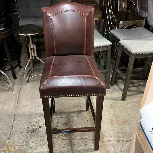 Leather Brown bar stool