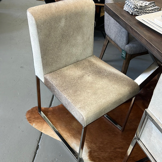 Cowhide Silver Dining Chair