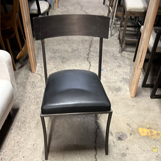 Metal and Black Dining Chair