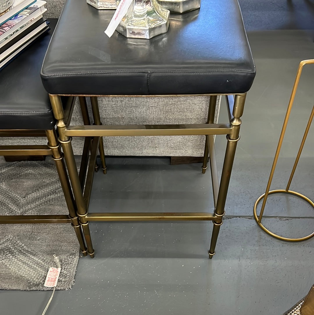 Black Leather Bar Stool