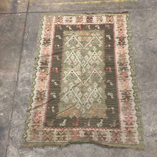 Green 5x8 Area Rug