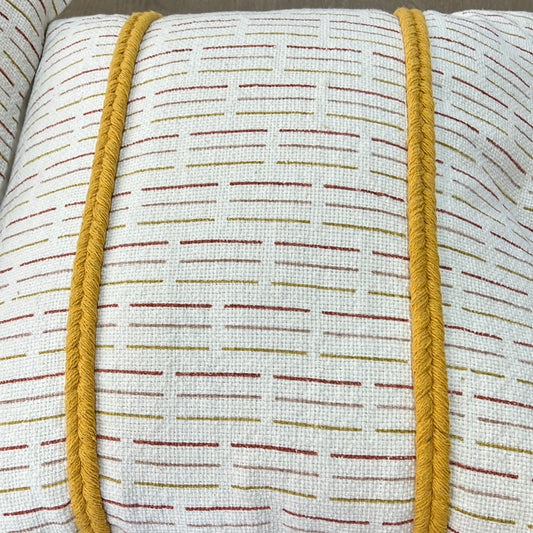 Yellow and white pillow