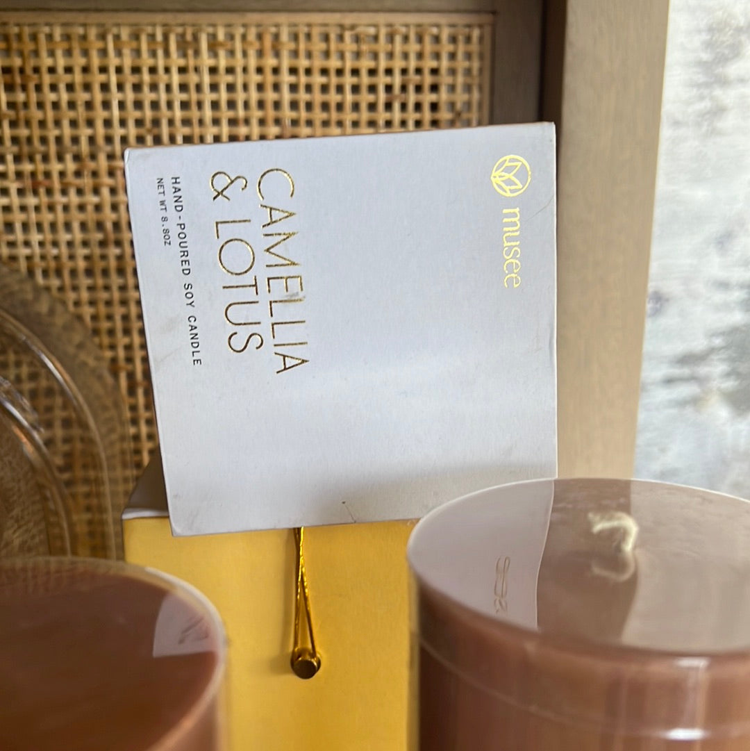 Camellia and lotus candle
