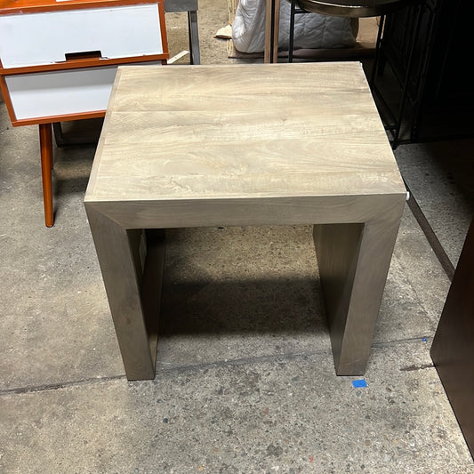 Thick Wood Square Side Table