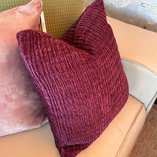 Purple textured pillow