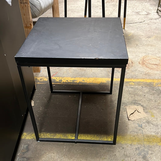 Black Square Side Table