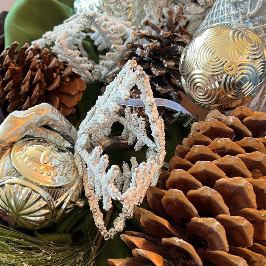 Snowflake beaded ornament