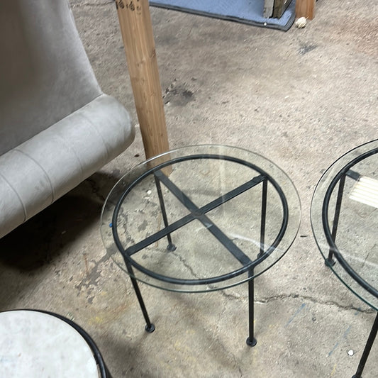 Round Glass Top Side Table SMALL