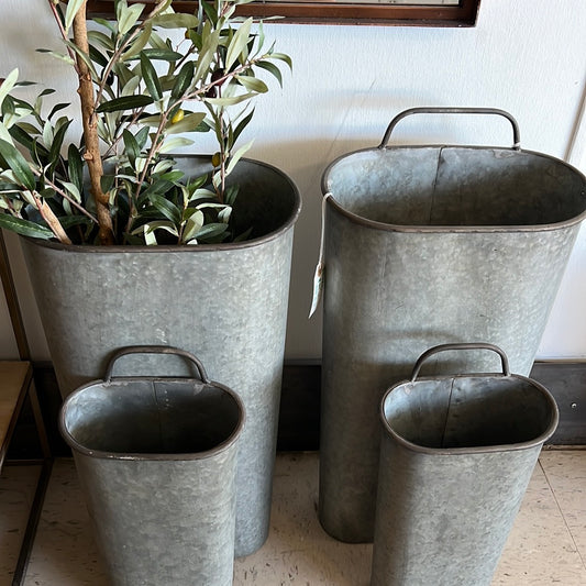 Wall mounted bucket planter set of 2