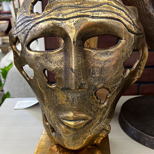 Gold Mask Sculpture