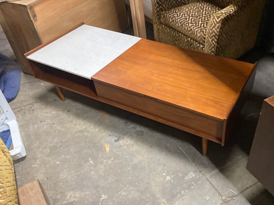 Coffee Table with Marble Inlay