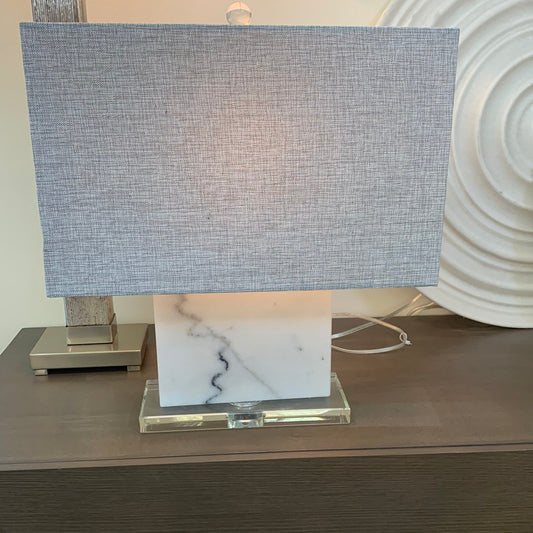 Square Lamp with marble base