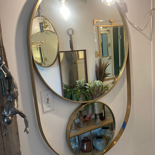 Two circle gold mirror