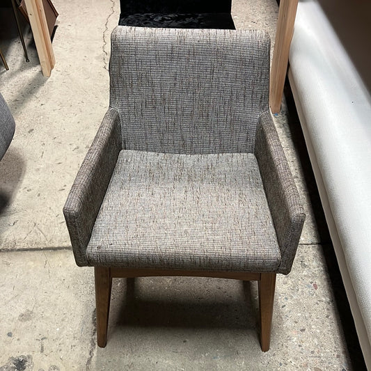 Gray Side Chair with Arm Rest