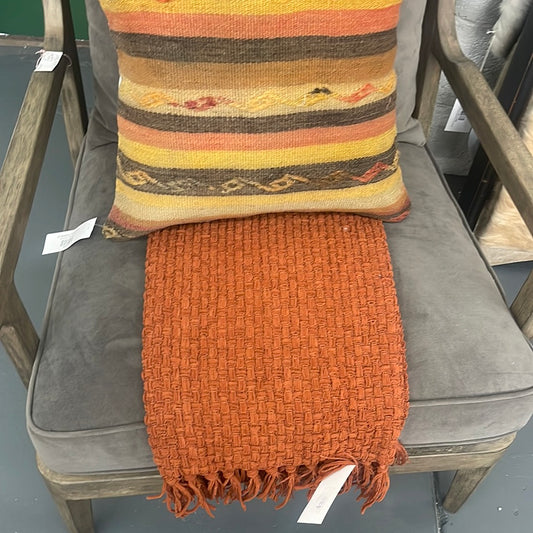 Burnt orange throw blanket