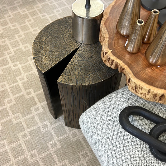 Metal Wood Side Table