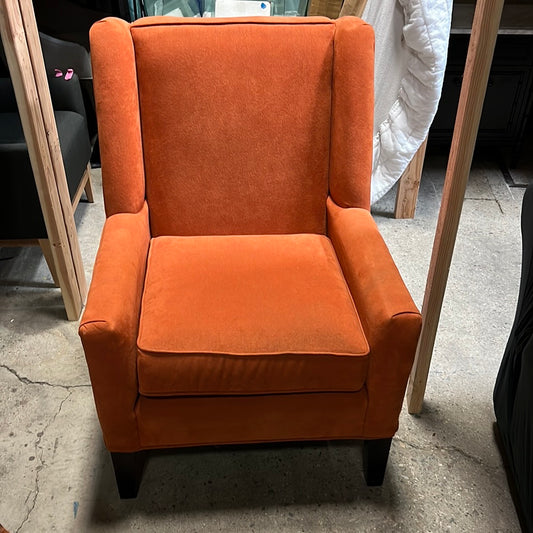 Orange Velvet Side Chair