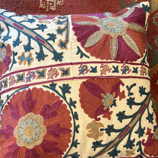 Spanish tile throw pillow
