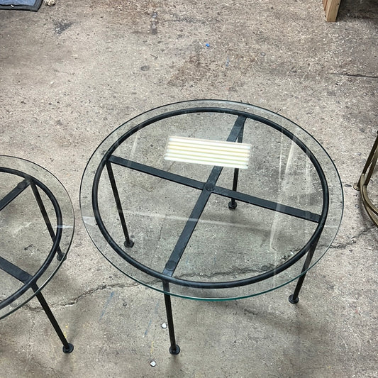 Round Glass Top Side Table LARGE