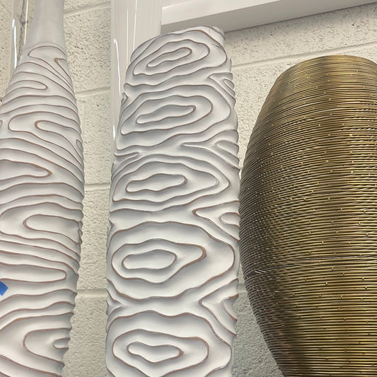 White swirl vase