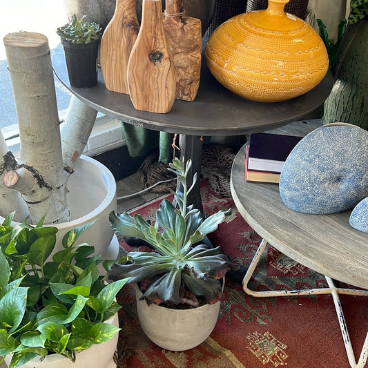 Metal side table