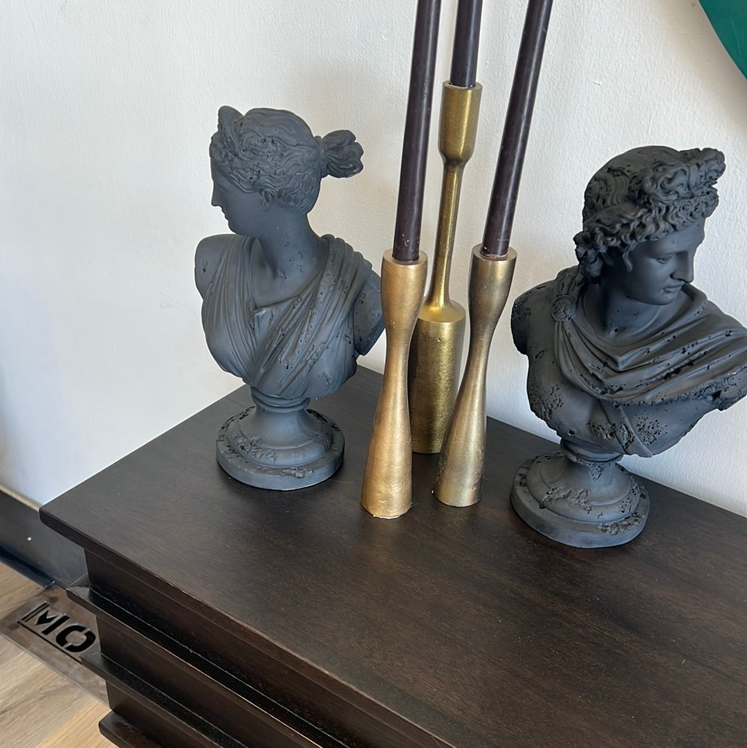 Matte black bust