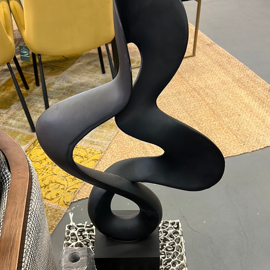 Black Swirl Sculpture