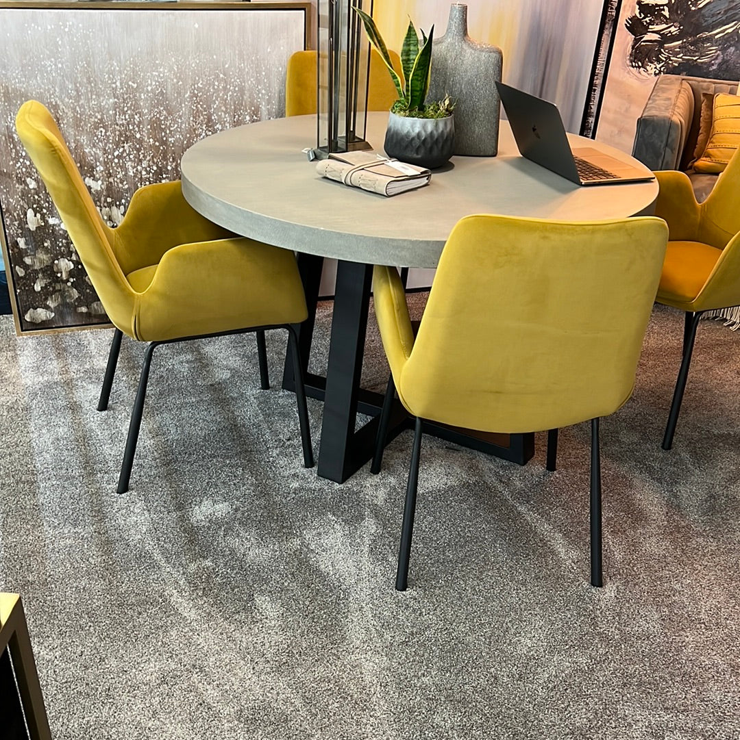 Faux concrete table