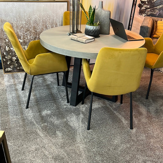 Faux concrete table