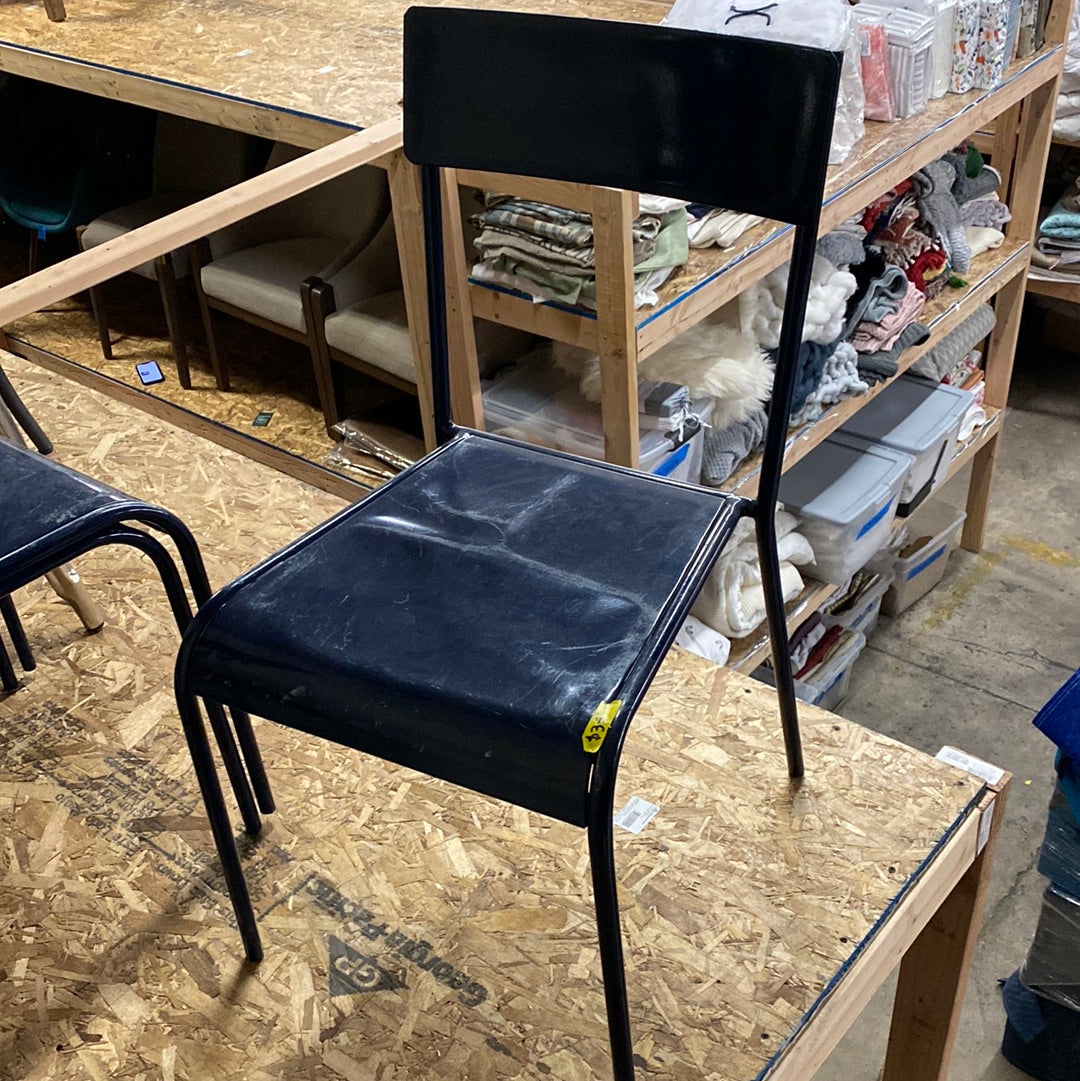 Blue Metal Dining Chair