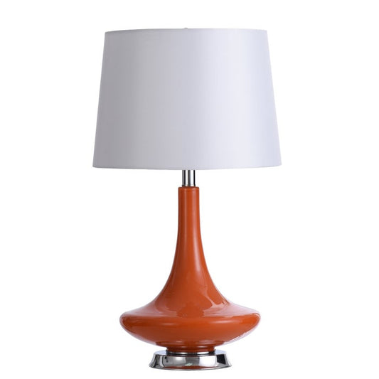 Retro Orange Glass Table Lamp