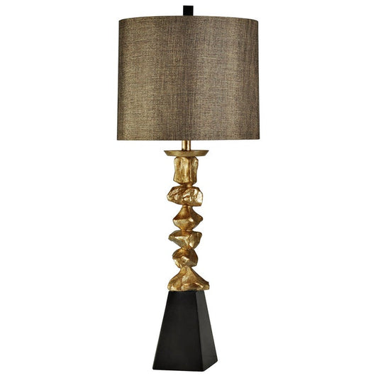 Vintage Gold with Black Base Contemporary Table Lamp