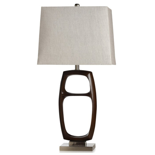 Wood Bridge Silver Table Lamp