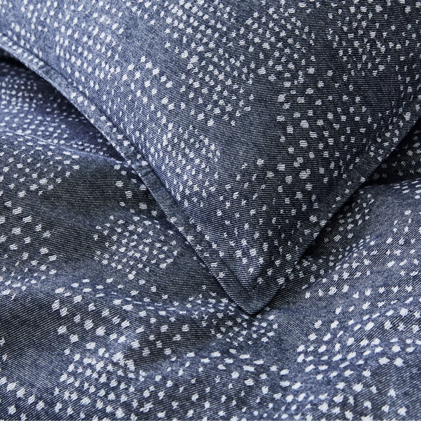 King Organic Flannel Dotted Jacquard Duvet Cover