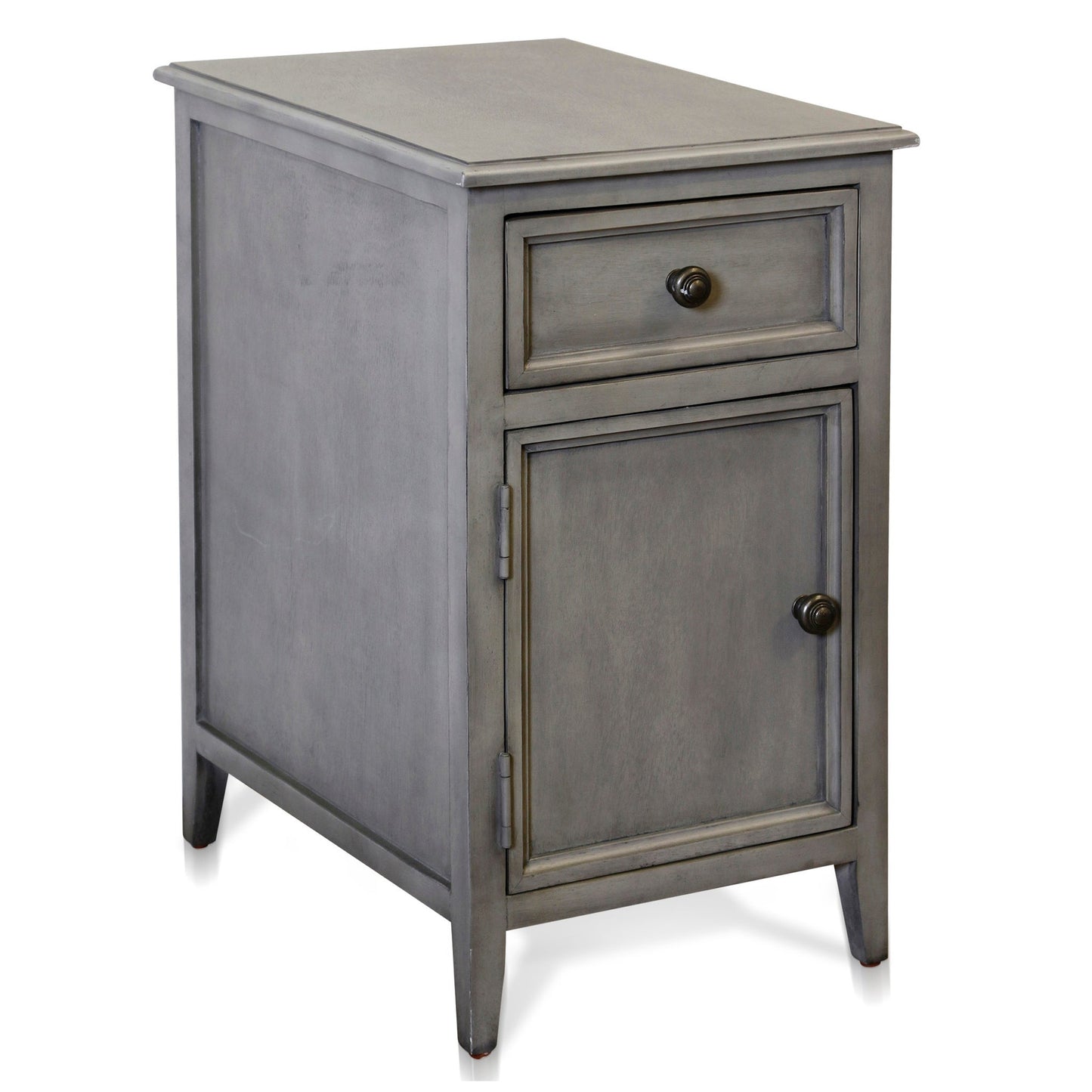 Vintage Gray Cabinet Nightstand